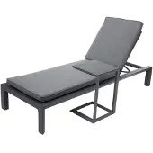 Hespéride Pool-liege "evasion" graphitgrau aus epoxybehandeltem aluminium -