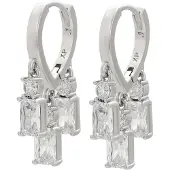 Faina Women Dangle Earrings in Silver White | Gr.: onesize