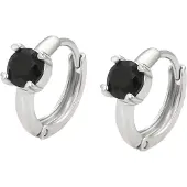 NAEMI Women Earrings in Silver Black | Gr.: onesize