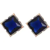NAEMI Women Earrings in Rose Gold Navy | Gr.: onesize