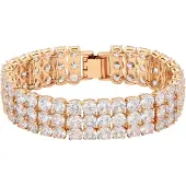 Faina Women Crystal-Studded Bracelet in Rose Gold White | Gr.: onesize