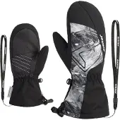 Ziener Lavalino-z AS AW Mitten Glove Junior Unisex black.grey mountain print (12891) 5