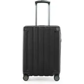 Hauptstadtkoffer Q-Damm - Handgepäck Koffer Flugzeug Trolley 4 Rollen Kabinenkoffer Cabin Size Bordkoffer Rollkoffer TSA, 54 cm, 38 Liter ,Schwarz