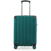Hauptstadtkoffer Q-Damm - Handgepäck Koffer Flugzeug Trolley 4 Rollen Kabinenkoffer Cabin Size Bordkoffer Rollkoffer TSA, 54 cm, 38 Liter ,Aquagrün