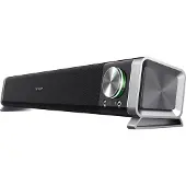 Trust Asto Soundbar 12 W Spitzenleistung (6 W RMS), PC Lautsprecher, USB Betrieb, 3,5 mm AUX Anschluss, Stereo Soundsystem, Computer Boxen für PC, Laptop, Monitor, TV, Musik, Audio - Schwarz