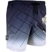 Guggen Mountain Herren Badehose Kariert Weiß Schwarz