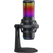 Rampage Bemol RGB schwarz / Desktop-Mikrofon / kapazitiv / Mini-Klinke 3,5 mm / USB-C