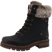 Mustang Damen Stiefelette Kunstfellsaum 15M0042001, Größe:37 EU, Farbe:Schwarz
