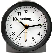 Technoline Modell G, Mechanischer Wecker, Rund, Grau, Weiß, Analog, 80 mm, 84 mm