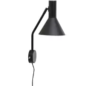 Frandsen Lyss Wandleuchte Schwarz Stecker - , Lyss, Schwarz, für Wohnzimmer, Metall, Design
