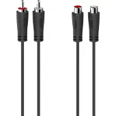 Hama Audio-Verlängerungskabel, 2 Cinch-Stecker - 2 Cinch-Kupplungen, 3,0 m