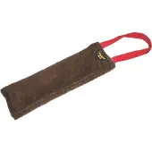 Julius-K9 Dummy Leder mit einer Schlaufe innen genäht braun, Maße: 20 x 5 cm