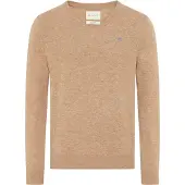 Gant V-Ausschnitt-Pullover "EXTRAFINE LAMBSWOOL V-NECK" mit Logostickerei