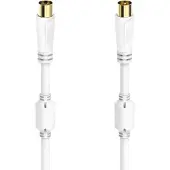 Hama Antennen-Kabel, Koax-Stecker - Koax-Kupplung, vergoldet, 3,0 m, 100 dB