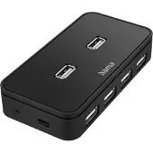 Hama USB-Hub 7 Ports, USB 2.0, inkl. Kabel und Netzteil