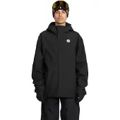 Volcom - Wasserfeste und atmungsaktive Snowboard Jacke - Buckthreeeighty Jacket Black für Herren aus Leder - Größe L - schwarz