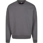 Urban Classics lässiges Herren Sweatshirt Rippbündchen 330 g/m² mit Baumwolle Grau