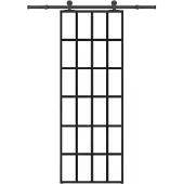 vidaXL Schiebetür mit Beschlag 76x205 cm ESG-Glas & Aluminium