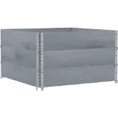 vidaXL Pflanzkasten Grau 100x100 cm Massivholz Kiefer
