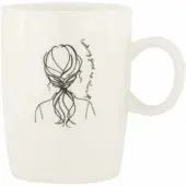 Zusss Tasse Vrouw Handgreep Weiß / Schwarz 500 ml