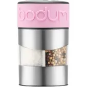 Bodum Salz- & Pfeffermühle Twin Rostfreier Edelstahl Silber / Rosa
