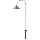 Frandsen LED-Erdspießlampe Grasp, edelstahl, 82 cm, IP44 dimmbar, alu / grau / zink, Edelstahl, Design