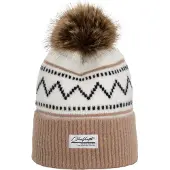 Chillouts Bommelmütze "Ella Hat", Damen, weiß, Obermaterial: 40% Polyacryl, 32% Polyamid, 28% Polyester, Mützen Bommelmütze, mit Kunstfell-Pompon, Norwegermuster
