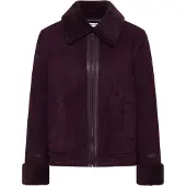 Cecil Veloursjacke eggplant red XL
