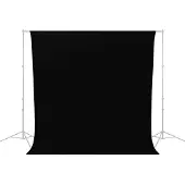 Caruba Wrinkle Resistant Backdrop 2,60 x 3 Meter Zwart