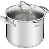 Tefal DUETTO+ G7197955, 6 l, Rund, Edelstahl, Edelstahl, Edelstahl, Keramik, Gas, Halogen, Induktion, Versiegelte Platte