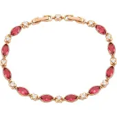 Faina Women Crystal-Studded Bracelet in Rose Gold Pink | Gr.: onesize