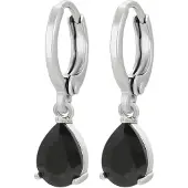 NAEMI Women Earrings in Silver Black | Gr.: onesize