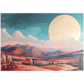 WALLARENA FOTOTAPETE Mond Natur Vlies Tapete Wohnzimmer 150x105