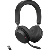 Jabra Evolve2 USB-A MS TEAMS 75 Kabelloses Office-Headset mit Ladestation Schwarz
