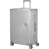 American Tourister Soundbox Alu Spinner 75 / 28 TSA Trolley Silver hellgrau 77cm