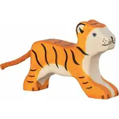 Holztiger Tiger, klein, laufend