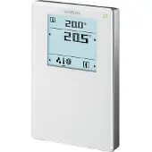 Siemens QMX3.P34 Raumbediengerät mit KNX, Fühler für Temperatur, segmentiertem Display mit Hintergrundbeleuchtung, Touchkeys, weiss S55624H105 QMX3P34