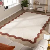 FRAAI Waschbarer Teppich - Hazy Braun Creme 120x170cm