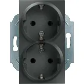 Siemens Steckdose 2f carb glz UP m.BS IP20 ZP 5UB2212-5