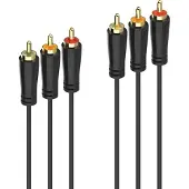 Hama Audio-/Video-Kabel, 3 Cinch-Stecker - 3 Cinch-Stecker, vergoldet, 1,5 m