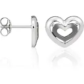 Orphelia Ohrstecker für Damen, 925 Sterlingsilber, Silber/Schwarz, ZO-5012