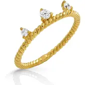 Orphelia 'Krone' Damenring aus 925er Sterlingsilber – Gold ZR-7529/G