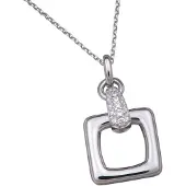 Orphelia Damen-Kette aus 925er Sterlingsilber mit Anhänger – Silber ZH-4492