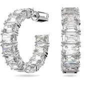 Swarovski Ohrringe - Millenia hoop Octagon cut Rhodium plated - Gr. unisize - in Silber - für Damen