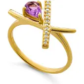 Orphelia 'Charlotte' Damen-Ring aus 925er Sterlingsilber – Gold ZR-7580/A