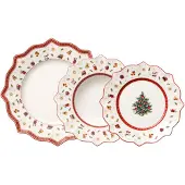 Villeroy & Boch Geschirr-Set "Teller-Set Toys Delight weiß-rot"