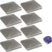Vasalat Pfostenkappe 12x12cm - Pfosten Abdeckkappen + Schrauben, Edelstahl