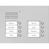 TCSS PUK08/2-EN Audio AuÃenstation 8 Tasten 2-spaltig UP silb