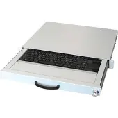 Aixcase AIX-19K1UKDETP-W, Volle Größe (100%), Kabelgebunden, USB + PS/2, QWERTZ, Weiß