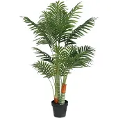vidaXL Palme Künstlich mit 3 Stämmen Grün 120 cm PP